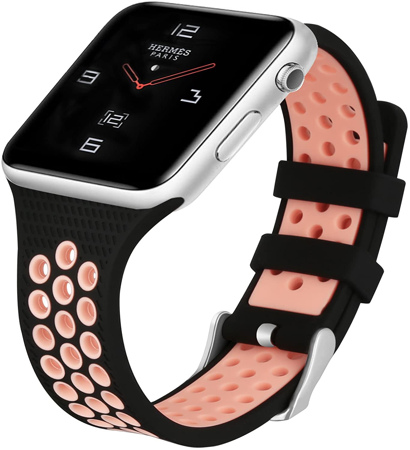 SKYLET Compatible with Apple Watch Bands 42mm 44mm 38mm 40mm, Soft Silicone Sport Wristband