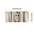 thumbnail image 3 of Zawou White Embroidered Short Christmas Curtains, Holiday Window Decorations for Cafes, Kitchens, and Home Décor, 3 of 6