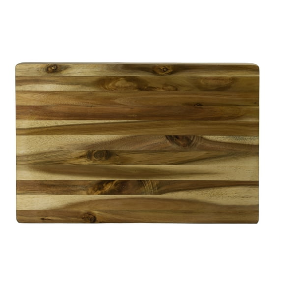 Architec 6783310 13 x 19 in. Gripper Wood Concave Natural & Brown Acacia Wood Carving Board