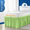 thumbnail image 5 of 32 Inch Drop Twin XL Dorm Bed Skirt Sage Ruffled Pattern Microfiber Made, 5 of 7