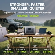 ALLPOWERS Solar Generator Set, 1600W 1056Wh LiFePO4 Portable Power Station with 400W Folding Solar Panel, Solar Charger Battery for Camping, Home Backup [Shipping Separately]