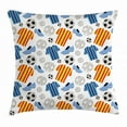 thumbnail image 1 of Soccer Throw Pillow Cushion Cover, Sports Clothes Professional Player Athlete Shoes Hand Drawn Style League Match Game, Decorative Square Accent Pillow Case, 20 X 20 Inches, Multicolor, by Ambesonne, 1 of 2