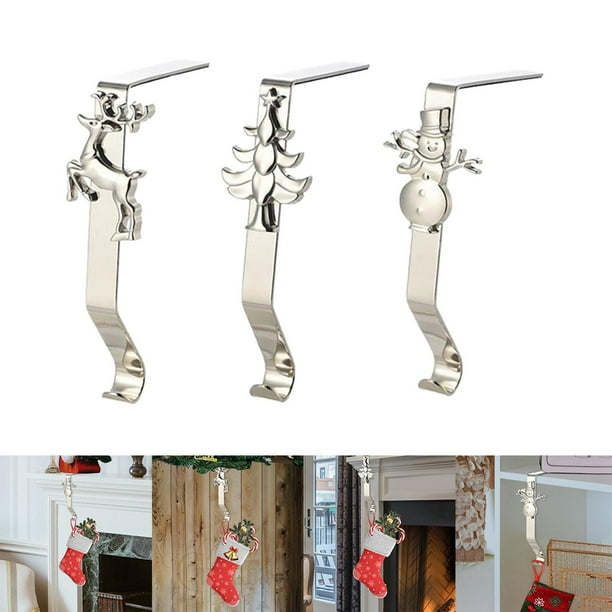 Stockings Hook,Christmas Stockings Hook Fireplace Hanger,Stocking Holder Candy Bag Decorations,Home Hanging Hooks Decorative Room Decor Gift,Iron Durable Stable Chic Holidays Festivals Style B perfecl none