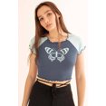 thumbnail image 2 of Ragstock Blue Butterfly Backless Crop Tee, 2 of 4