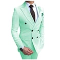 thumbnail image 1 of Mens Beige Slim Fit Double Breasted Casual Tuxedo Suit 2 Piece Set Model GS059, 1 of 8