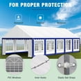 thumbnail image 5 of Summit Living 16'X32' Party Tent Outdoor Event Shelter Canopy - White and Blue, 5 of 10