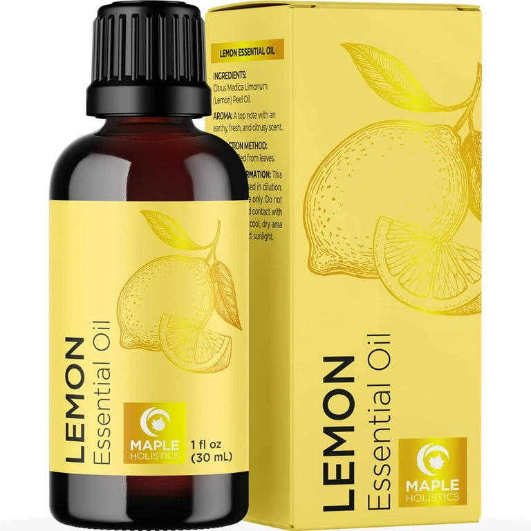 Lemon Essential Oil Aromatherapy Oil for Diffuser - Maple Holistics Lemon  Essential Oil Blends for Skin and Nails - Scented Essential Oils for  Diffusers 1 fl oz 