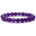 thumbnail image 1 of Pulsera de piedra natural liwang Amatista Natural 8 mm 16 cm 2 piezas, 1 of 5