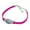 Pink, variant on Brown Fox What The Pun Funny Novelty Suede Leather Metal Bracelet