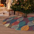 thumbnail image 6 of Rateoe Autumn Leaves Print Christmas Tree Skirt 48" for Xmas Holiday New Year Party Circle Tree Mat Ornaments Decoration, 6 of 7