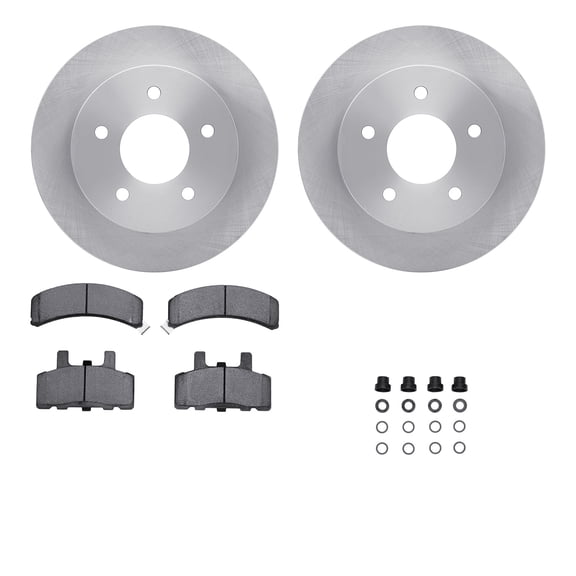 Dynamic Friction Company Front Brake Rotors with 5000 Advanced Brake Pads includes Hardware 6512-48163