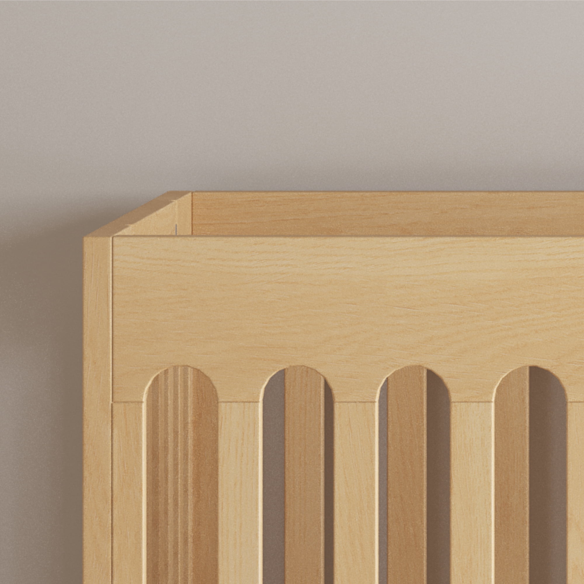 Foundations Boutique Compact Folding Hotel Crib with 3" Mattress and Locking Wheels, Natural