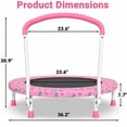 thumbnail image 2 of LIZEVINC 36" Trampoline Indoor Trampoline with Handle,Pink, 2 of 6