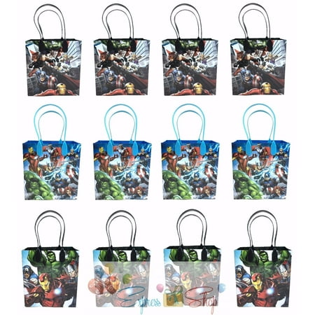 Avengers 12 Authentic Licensed Party Favor Reusable Medium Goodie Gift Bags