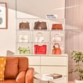 thumbnail image 4 of Stackable Storage Bins, Clear Acrylic Display Case, 9-Pack Acrylic Boxes with Lids, Clear Storage Containers Storage for Handbags, Collectibles & Figures, 4 of 13
