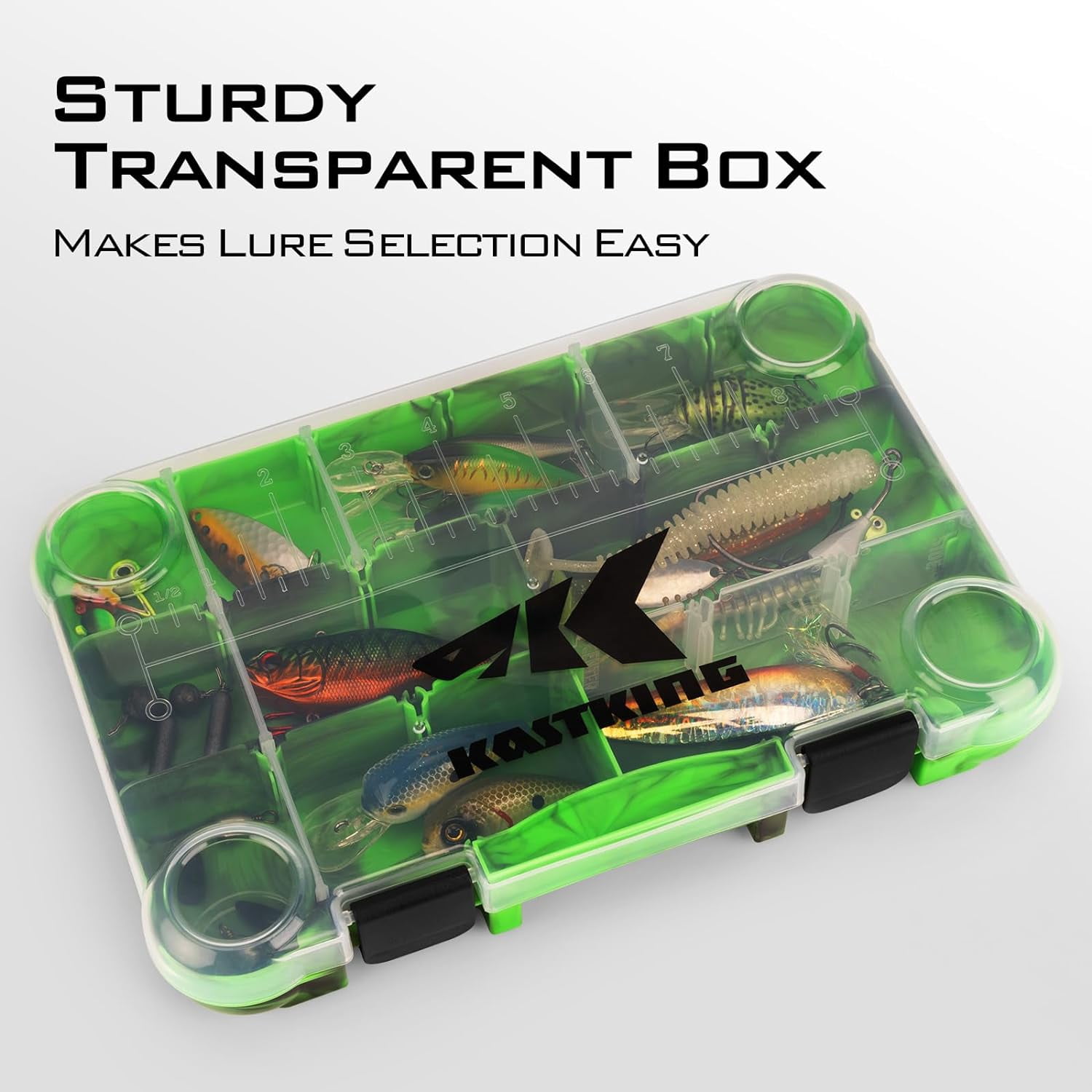 KastKing Tackle Box, Plastic Tackle Trays, 4 Packs Lure Boxes Terminal Tackle -Bait Vault