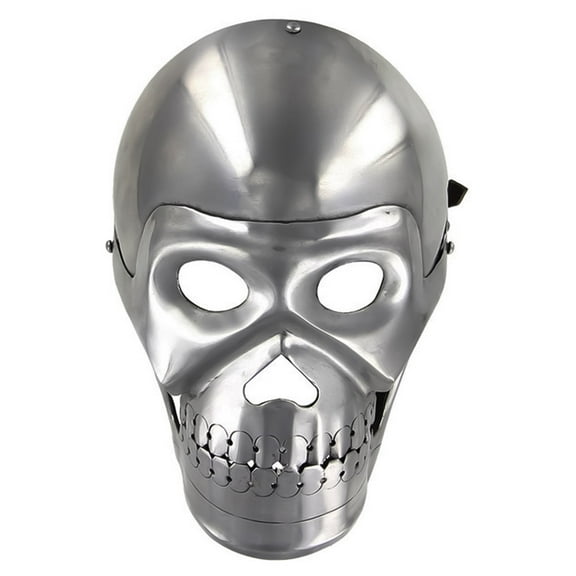 Armory Replicas Polished Street King Jungle Steel Face Mask – Hand Forged Mild Steel Armor for Costume, Paintball & Airsoft