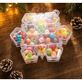 thumbnail image 6 of Multi‑Grid Snowflake‑Designed Clear Treat Container, Divided Plastic Storage Box for Assorted Candies, Reusable Holder for Gathering Table and Holiday Gift Use (Snowflake), 6 of 7