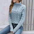 thumbnail image 2 of XIAOCHA Womens Sweaters Minimalist Solid Color Turtleneck Knit Pullover Blouses Soft Warm Long Sleeve Winter Casual Slim Fit Comfortable Sweater, 2 of 8