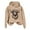 Khaki, variant on LOVZFMLL Essentials Hoodie, Cow Print Long Sleeve Loose Fit Pullover Fall Outfits 2025 Casual Sweatshirt Women Fashion Comfort Tops