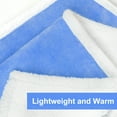 thumbnail image 3 of Oumilen Adult Solid Print Flannel Luxury Lightweight Throws, 50" x 60", Blue, 3 of 5