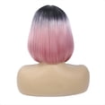 thumbnail image 2 of DOPI Fashion Women Long White Pink Gradient Wig Wavy Party Curly Synthetic Sexy Wigs(2Pack), 2 of 6