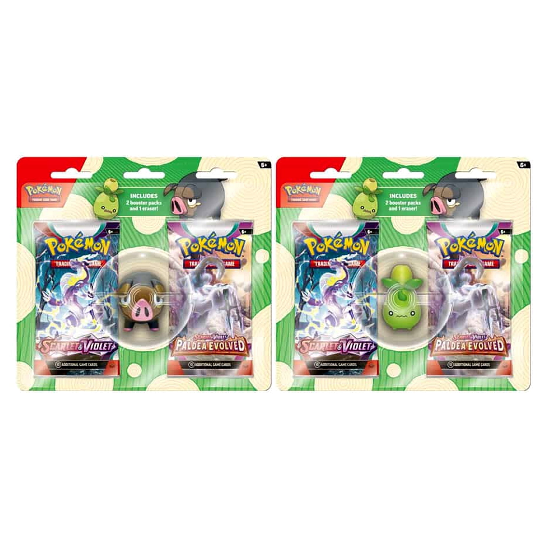 Pokemon: 2023 Back to School: Eraser Blister Packs (Set-of-2)