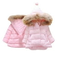 thumbnail image 4 of Esaierr Kids Baby Girls Winter Hooded Cotton Coats for Toddler Warm Cotton Jacket Tops Zipper Thickened Outerwear Snowsuit 9M-7Y, 4 of 9