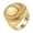 Gold, variant on Womens Stainless Steel Gold Plated Simple Dome Chunky Statement Rings Stackable Thick Band Gold Size U