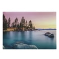 thumbnail image 1 of Lake Cutting Board, Trees on the Alley and Stones in the Lake Nature Inspired Tranquil Serene, Decorative Tempered Glass Cutting and Serving Board, Large Size, Pink Blue, by Ambesonne, 1 of 1