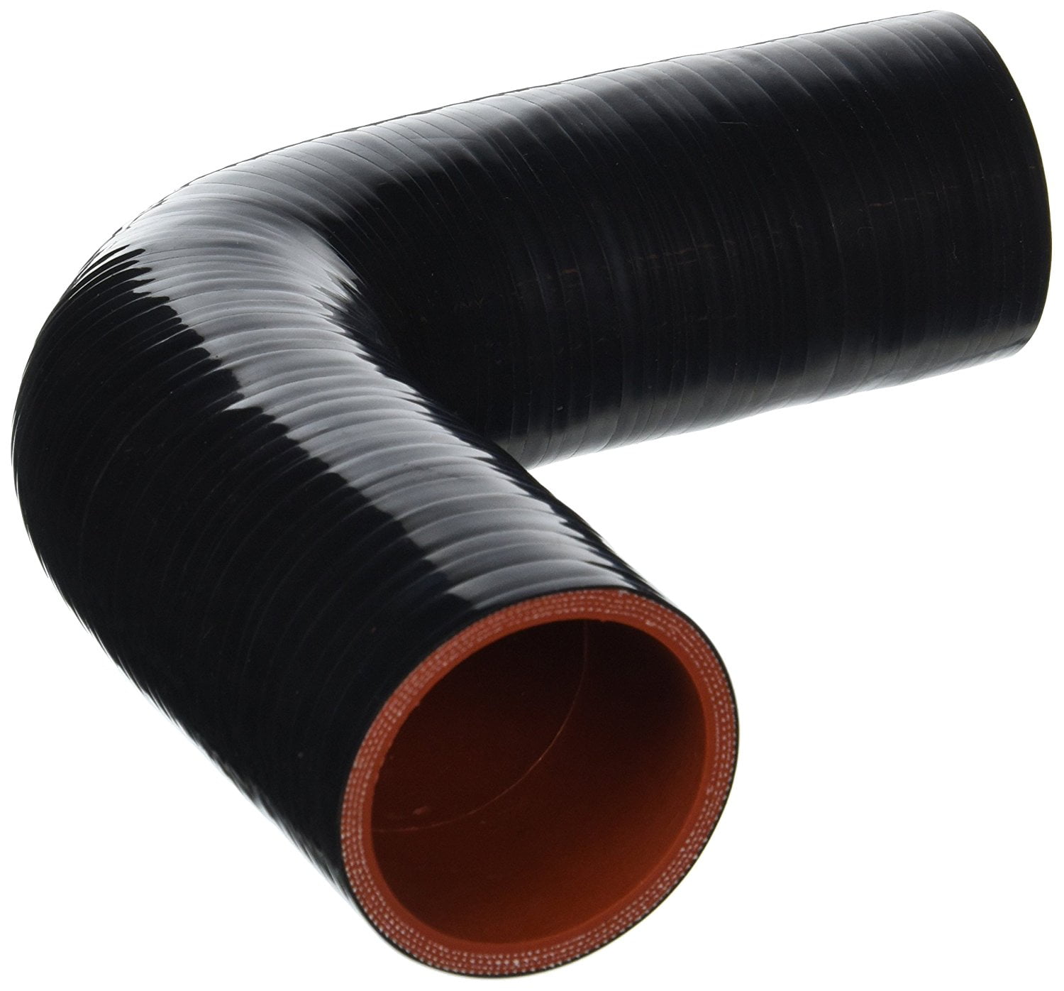 2-5/9 ID Black HPS HTSEC90-256-BLK Silicone High Temperature 4-ply Reinforced 90 degree Elbow Coupler Hose 3.75 Leg Length on each side 55 PSI Maximum Pressure