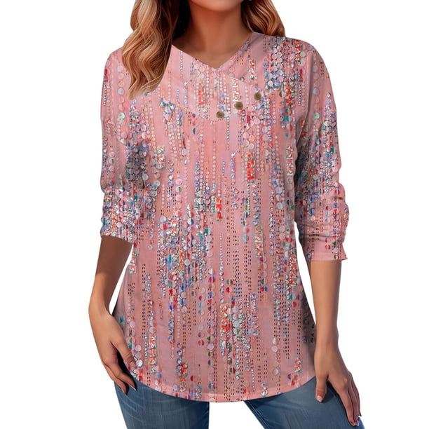 Blusa Manga Larga Gibobby Camiseta Mujer Winter Ladies Sense(Rosa, S)