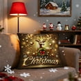 thumbnail image 4 of Seyotauo 18x18 inch Christmas Throw Pillow Covers, Snowman Santa Reindeer Vintage Christmas Pillow Cover Pillowcase Xmas Holiday Decorative Pillow case for Home Sofa Couch Living Room Decor, 4 of 6