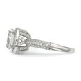 thumbnail image 3 of Sterling Silver Rhodium-plated CZ Pav‚ Ring, 3 of 6