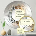thumbnail image 3 of Designart "Brown Luxury Abstract Fluid Art" Abstract Liquid Ink Starburst Round Wall Mirror - Abstract Oval Printed Decorative Mirror - Multiple Color Options, 3 of 5
