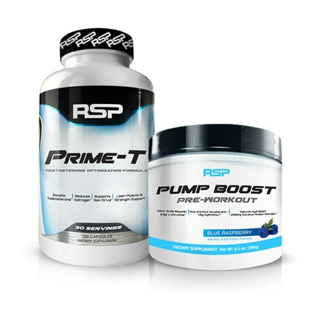RSP Prime-T Testosterone Booster + Pump Boost Pre Workout (Your Choice of