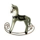 thumbnail image 2 of Figura de escritorio Caballo mecedor de madera Estatua de animal coleccionable Adorno de escritorio Gris, 2 of 9
