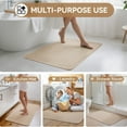 thumbnail image 6 of YOUMAI Bathroom Rugs Non Slip Absorbent Mat Weave Texture Rubber Backing Thin Bathroom Mats Fit Under Door Bathroom Floor Bathtub Shower, 40x60CM, Beige, 6 of 9