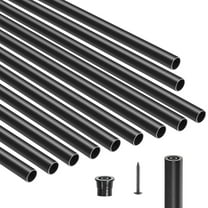 KFFKFF Stair Railing Spindles Set of 101, 26-Inch Aluminum Staircase Balusters, 3/4 Inch Durable Round Metal Railing, Hollow Deck Railing Including Rail Caps & Screws, Ideal for Stairs, Porch, Patio