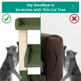 thumbnail image 5 of Nala 3-Tier Cat Tree Tower for Indoor Cats – Large Cat Tower & Cat Condo for Large Cats | Cat Tree House & Cat Castle for Multi-Cat Homes -Color: Green, 5 of 9