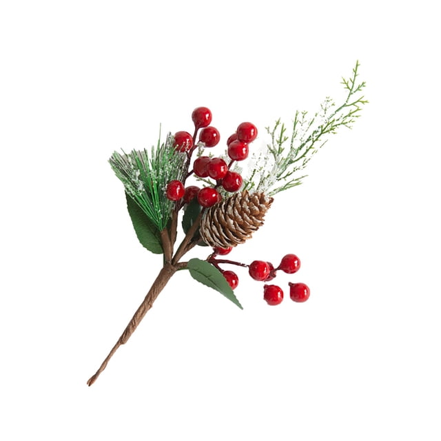 TIELUTT Découpages de Fruits Rouges de Noël et Fleurs Décorations de Noël Décorations d'Arbre de Noël Yule Autel Grandes Fleurs Décorations Murales Guirlande Grandes Fleurs Fleurs Suspendues