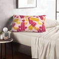 thumbnail image 5 of Plush Throw Pillow Covers, cute Popsicle Pillow Cases with Invisible Zipper, Breathable Microfiber Pillow Cases Standard Size for Sleeping Bedroom Sofa Living Room 14x20, 5 of 5