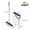 13in grey mop + bucket + 2 grey fiber cloths, variant on Flat Mop and Bucket Set with Wringer, Long Handle, Washable Microfiber Pads, Hands-Free Floor Cleaning System for Hardwood, Tile, Windows, Kitchen and Bathroom