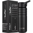 thumbnail image 1 of Termo Acero Inoxidable de 700 ml – Botella Térmica Antigoteo y Hermética – Termo Acero para Agua Fría 24h y Caliente 12h - Termos para Agua - 24 Oz (IVORY, 700 ml / 24 Oz),BLACK, 1 of 2