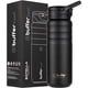 thumbnail image 1 of Termo Acero Inoxidable de 700 ml – Botella Térmica Antigoteo y Hermética – Termo Acero para Agua Fría 24h y Caliente 12h - Termos para Agua - 24 Oz (IVORY, 700 ml / 24 Oz),BLACK, 1 of 2