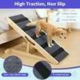 thumbnail image 3 of Pawaboo Dog Ramp for Bed and Couch -Extra Wide- 23’’H Adjustable Height, Excellent Traction Pet Ramp for Small Large Dogs to Get on High Bed, Couch, Car, Max 143lbs, Non-Slip Mat Dog Steps, 3 of 8