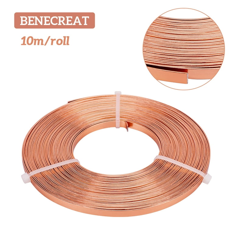 32 Feet 3mm Flat Aluminum Wire Gold Color Jewelry Craft Wire for Bezel  Sculpting Armature Jewelry Making