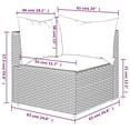 thumbnail image 4 of vidaXL Canapé d'Angle de Jardin avec Coussins Gris en Rotin Poly, 4 of 5