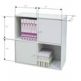 thumbnail image 3 of Pilaster Designs HABC-563 White Wood 2 Door 2 Cube Storage Unit Organizer Bookcase, 3 of 3