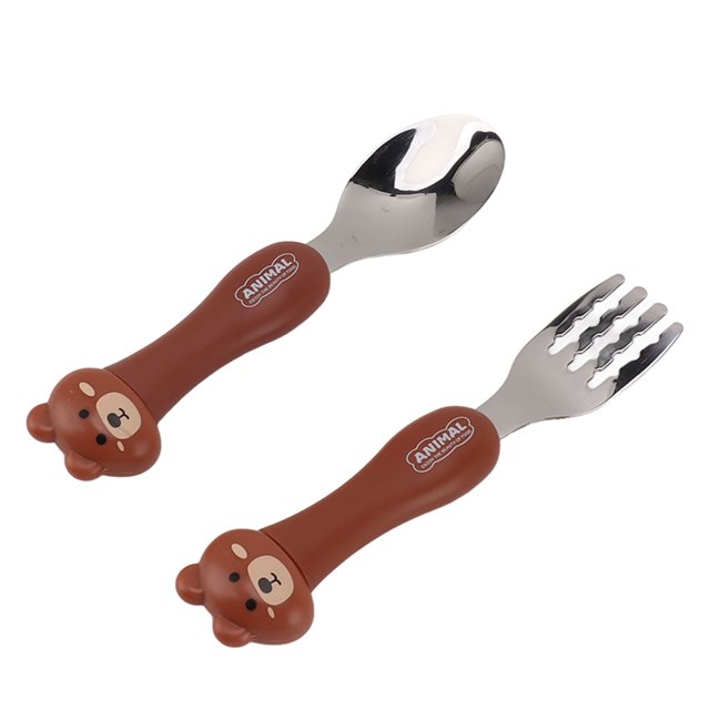 Kid Utensils Set,Cartoon Portable Stainless Steel Spoon Forks Training Utensils Children Flatware With Storage Case For Home Outdoor Travel Picnic